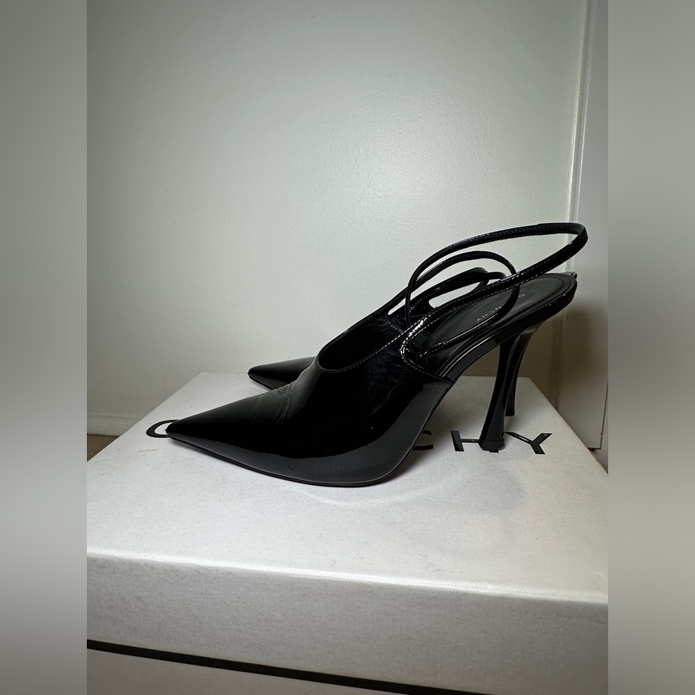 Givenchy Slingback Heels Patent Calfskin Leather Size 38 (Fits US 7.5-8)
